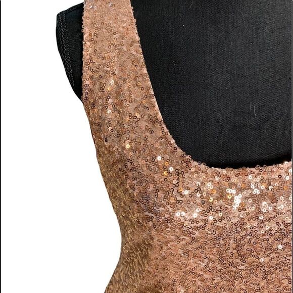 Rue 21 pale pink party sequin sheath tank dress size large - Picture 5 of 9